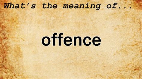 Offence Meaning In Kannada